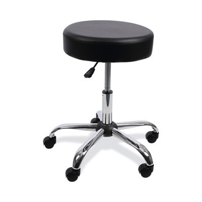 Adjustable Height Stool: Polyurethane, Black